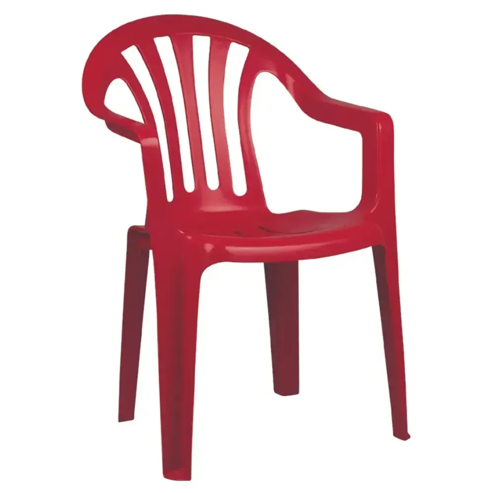 Red Armrest Plastic Chair 2500 Magnolia Akbrella World AKB-745