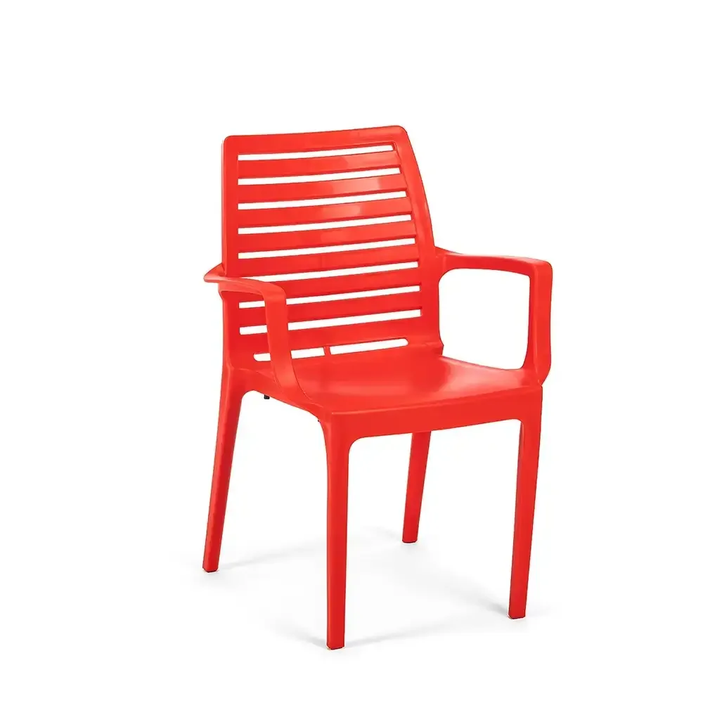 Red Armrest Plastic Chair 2503 Man Akbrella World AKB-748