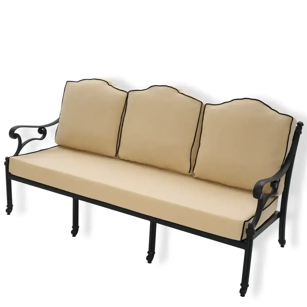 Seat Aluminum Cast Iron Wrought Iron Sofa 3 Akbrella World AKB-722