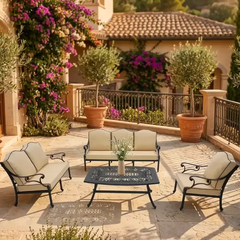 Personality Aluminum Casting Seating Set 6 Akbrella World AKB-737