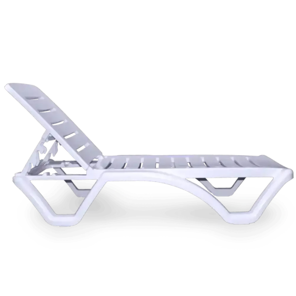 Wholesale Plastic Lounge Chair with Mini Wheels Without Armrests 197x67 cm Akbrella World AKB-223
