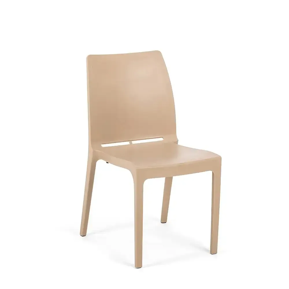 Cream Armrest Plastic Chair 2506 Eve Akbrella World AKB-753