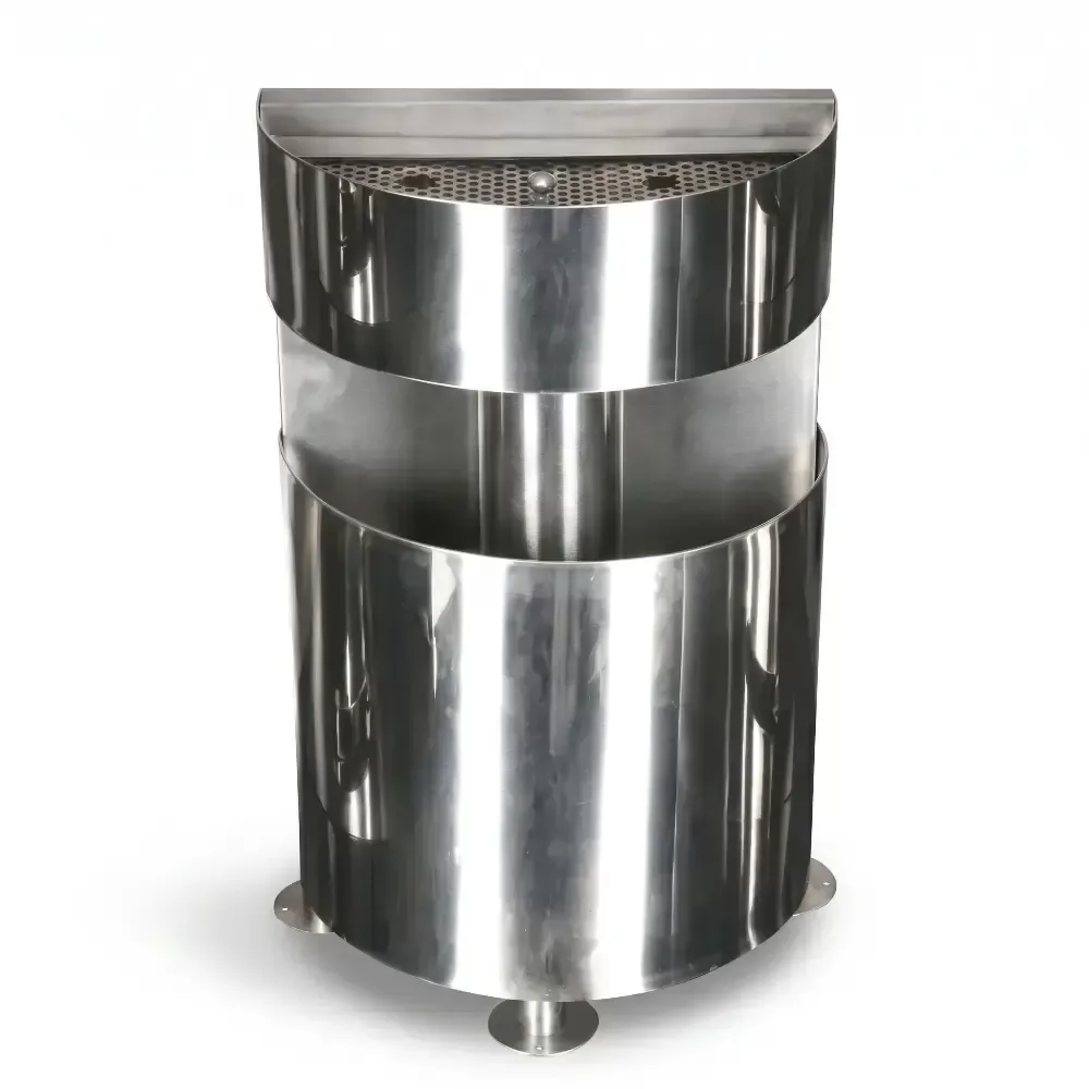 Chrome Wall Stainless Insulated Trash Can 70x40x24 cm Akbrella World AKB-380