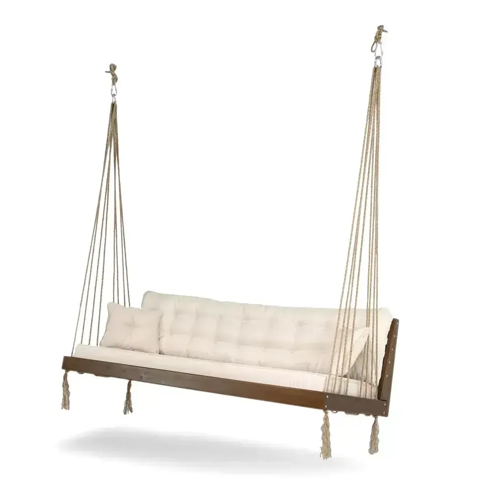 Spruce Wooden Rope Hanging Inner Swing Without Bed 188x83x58 cm Akbrella World AKB-683