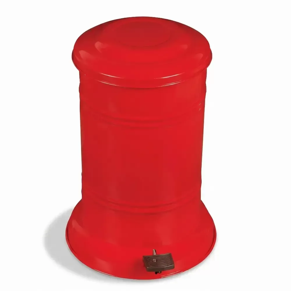 Metal Inner Cylinder Trash Can with Pedal and Lid 47x27 cm Akbrella World AKB-396