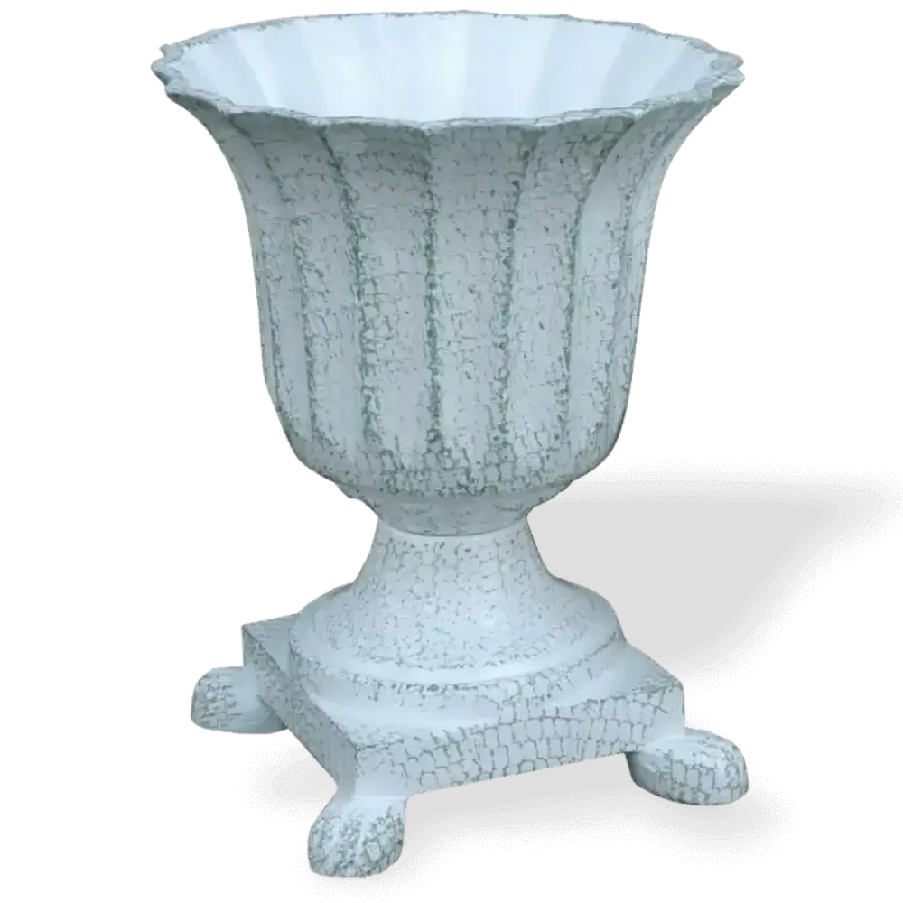 Flower Pot Cast Iron Metal Flower Pot Garden Flower Pot 24x18x18 cm Akbrella World AKB-273