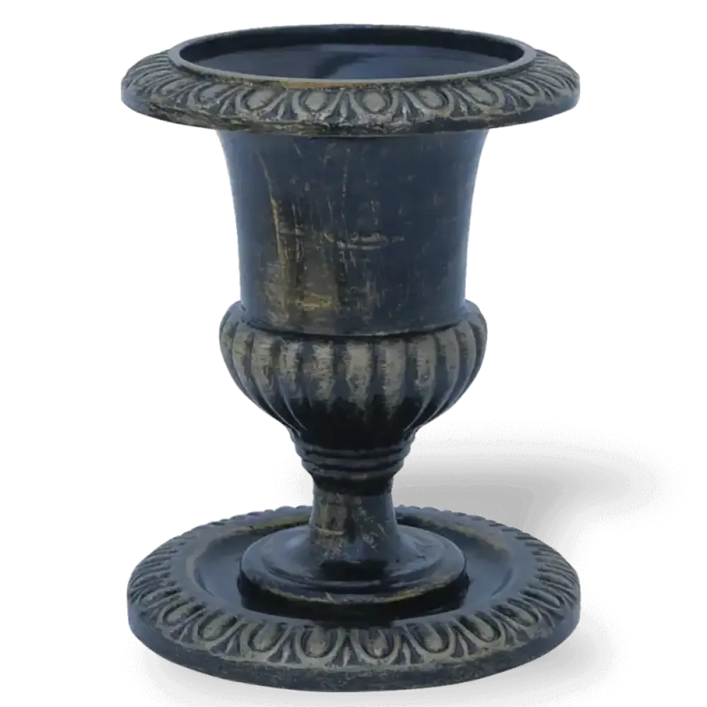 Flower Pot Cast Iron Metal Flower Pot Garden Flower Pot 25x20x20 cm Akbrella World AKB-272