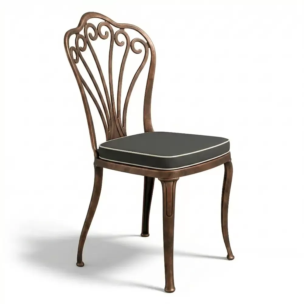 Peacock Aluminum Cast Iron Wrought Iron Chair 87x41x44 cm Akbrella World AKB-175