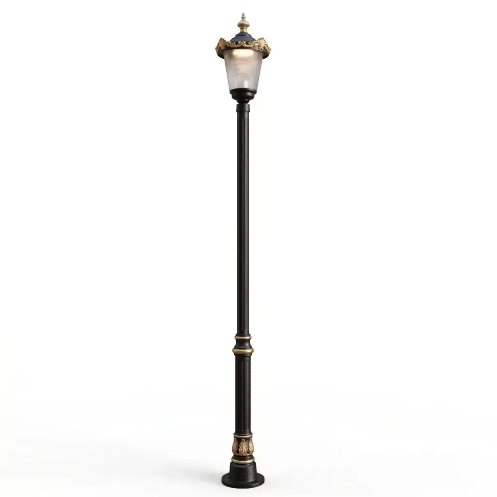 Single Lantern Aluminum Die Cast Lighting Pole 310x36 cm Akbrella World AKB-303