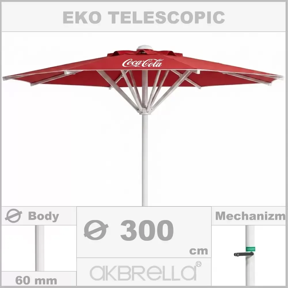 Telescopic Gear Cafe Umbrella Diameter 3m Akbrella World AKB-56