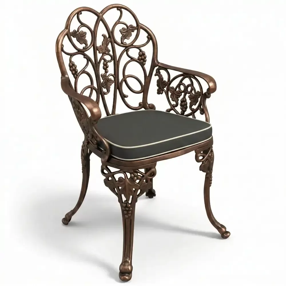 Grape Cluster Aluminum Cast Wrought Iron Chair 87x45x48 cm Akbrella World AKB-182