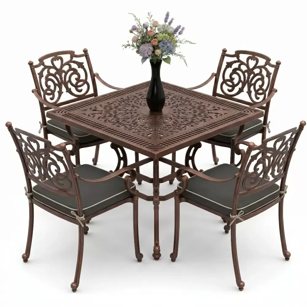 Y:72 cm میز و صندلی آلومینیومی چهار نفره AKB-977