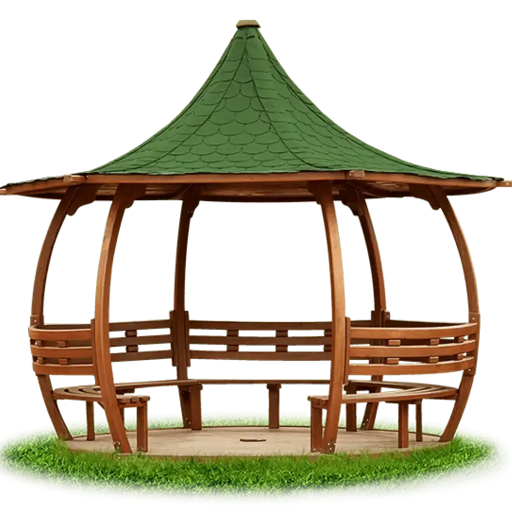 Round Dome, Ready Made Wooden Camellia 420x420x350 cm Akbrella World AKB-278