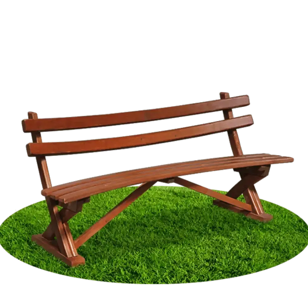 Elegant Slim Oval Back Wooden Seating Bench 185x90x62 cm Akbrella World AKB-289