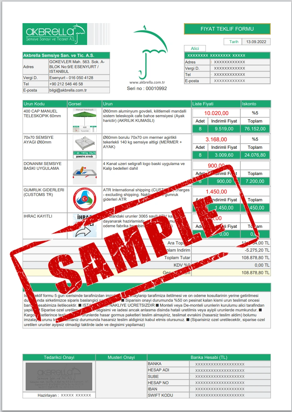 Teklif Örneği Akbrella