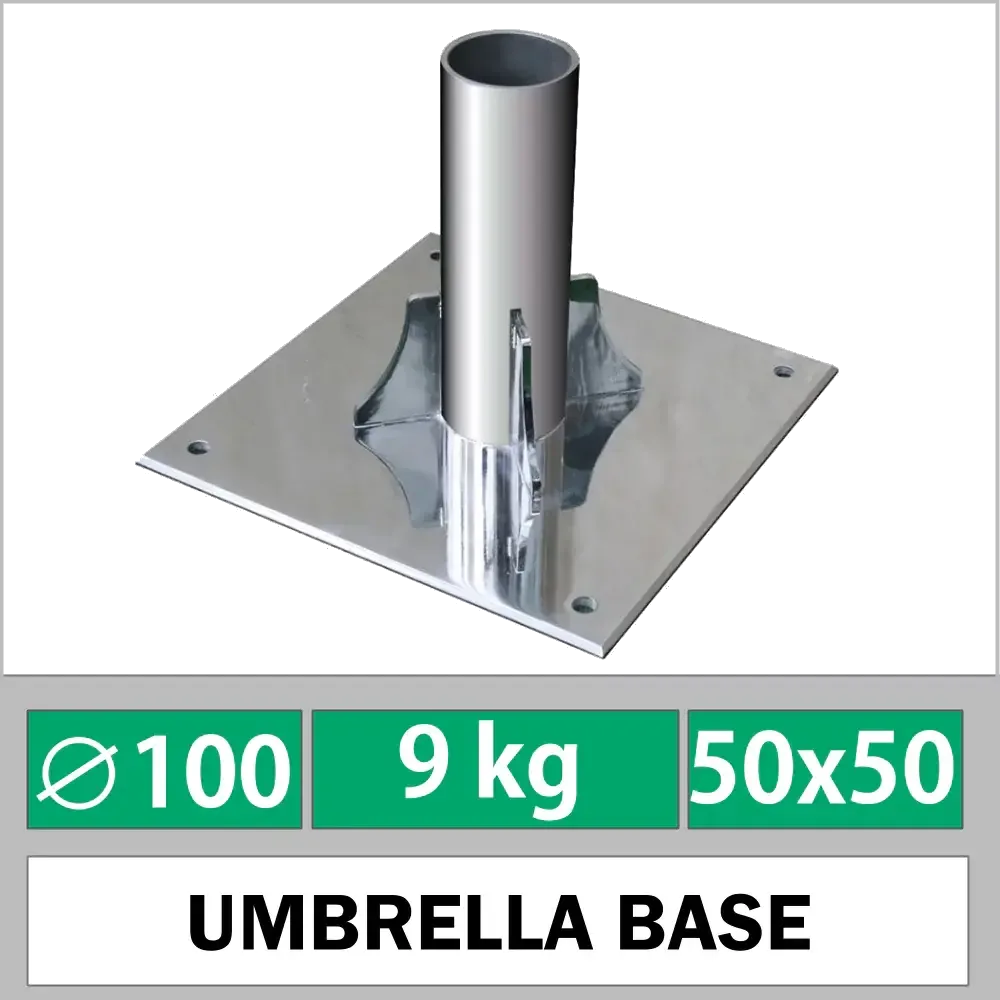 Ø100mm Құбырлы болат якорьлы аяқпен бекіткіш бетон Akbrella World AKB-107