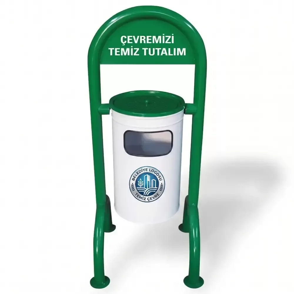 4 футтық Park Garden типті металл қоқыс жәшігі 45x115 cm Akbrella World AKB-602
