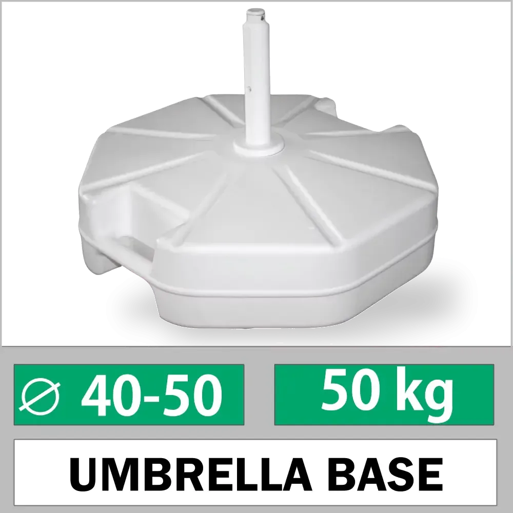 Ø40-50mm түтік тәрізді 50 kg бетонды толтырылған қолшатыр аяғы Akbrella World AKB-111