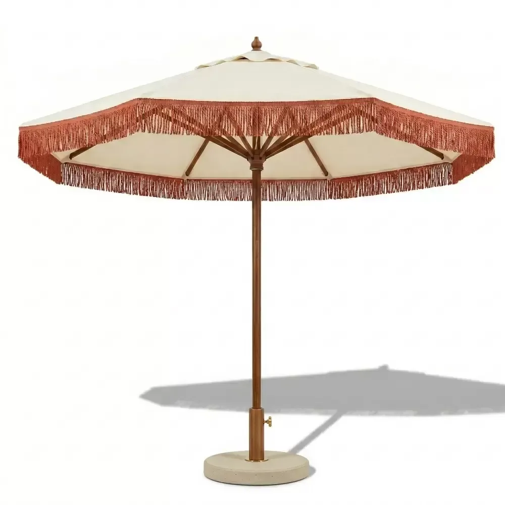 Ағаш дене қолшатыр акрил матасы шашалы жиек 250 Akbrella World AKB-42