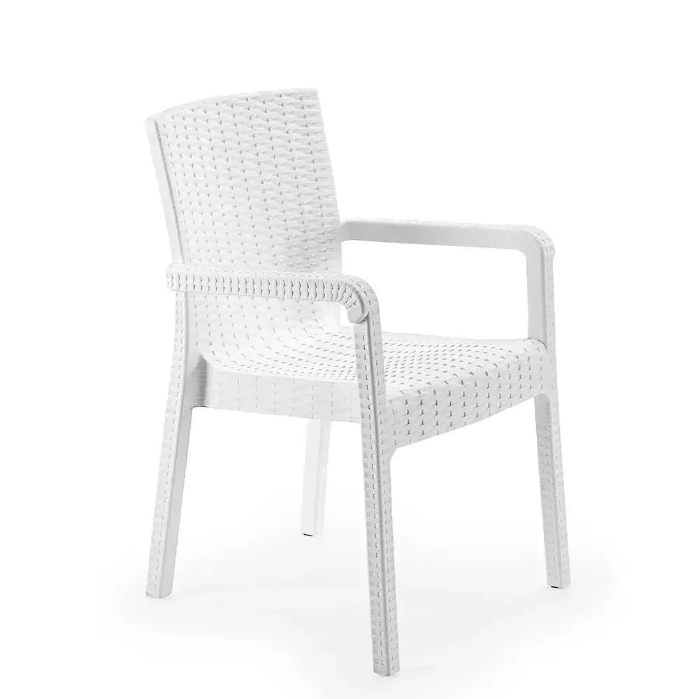 Table en plastique avec accoudoirs blancs 2527 Akbrella World AKB-777