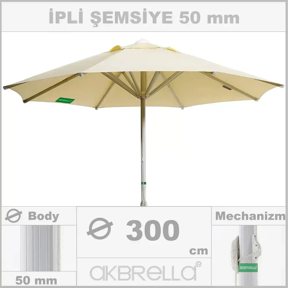 Диаметрі 50mm алюминий корпусы, бақша қолшатыр диаметрі 3m Akbrella World AKB-48