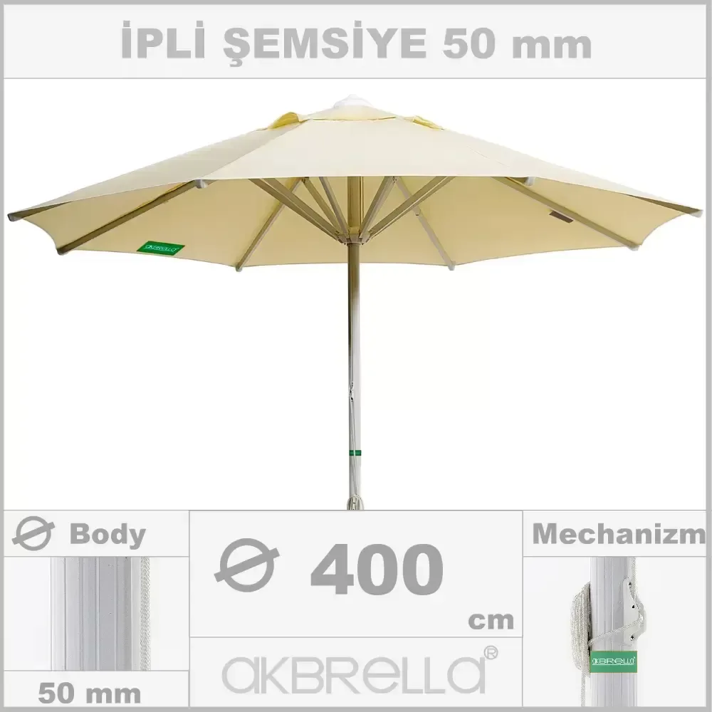 Диаметрі 50mm алюминий корпусы, бақша қолшатыр диаметрі 4m Akbrella World AKB-49