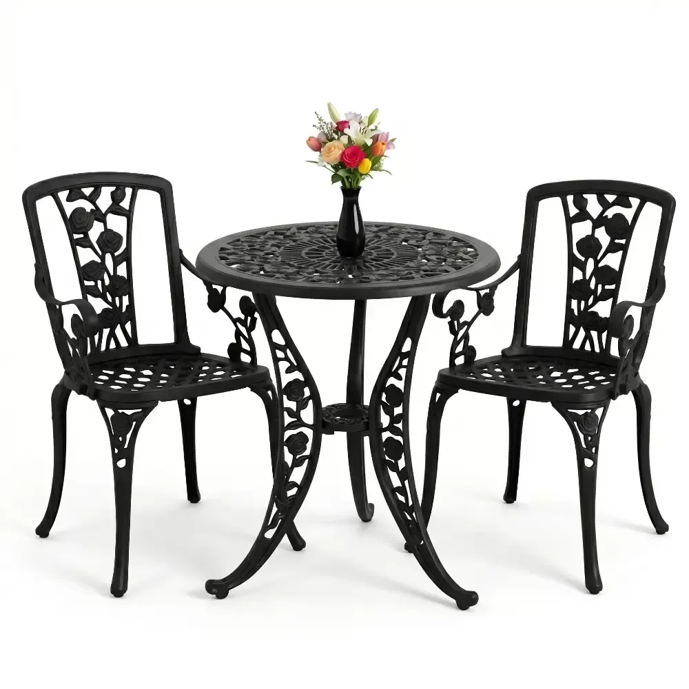 Ensemble de chaises en fer forgé en aluminium pour 2 personnes Akbrella World AKB-887