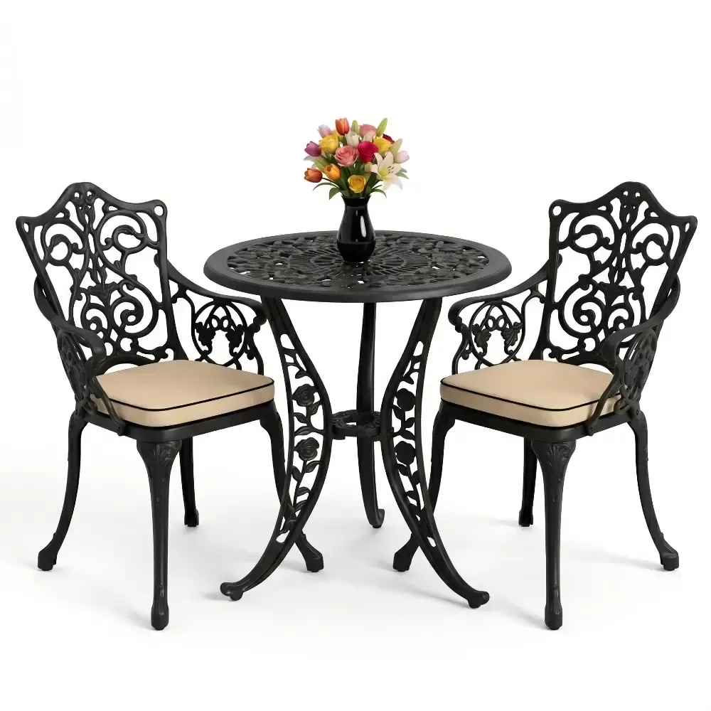Ensemble de chaises en fer forgé en aluminium pour 2 personnes Akbrella World AKB-889