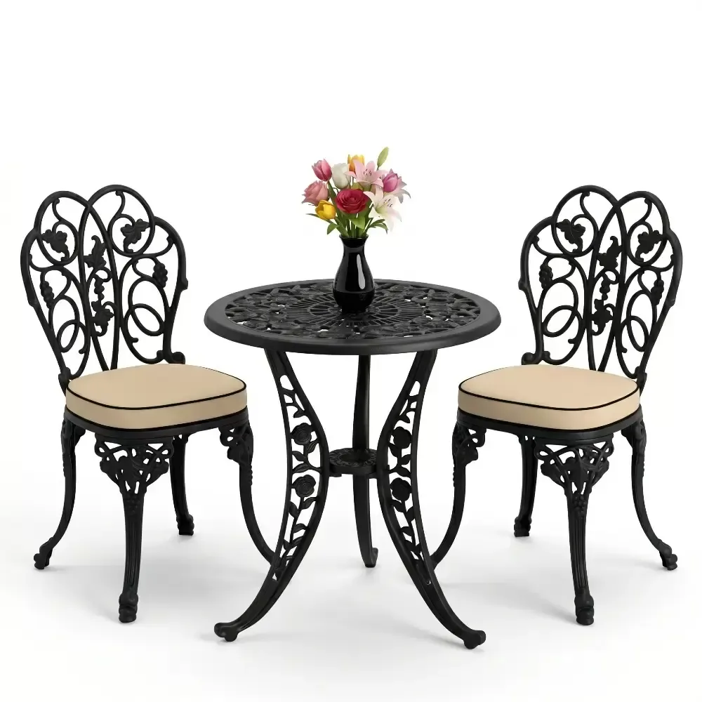 Ensemble de chaises en fer forgé en aluminium pour 2 personnes Akbrella World AKB-890