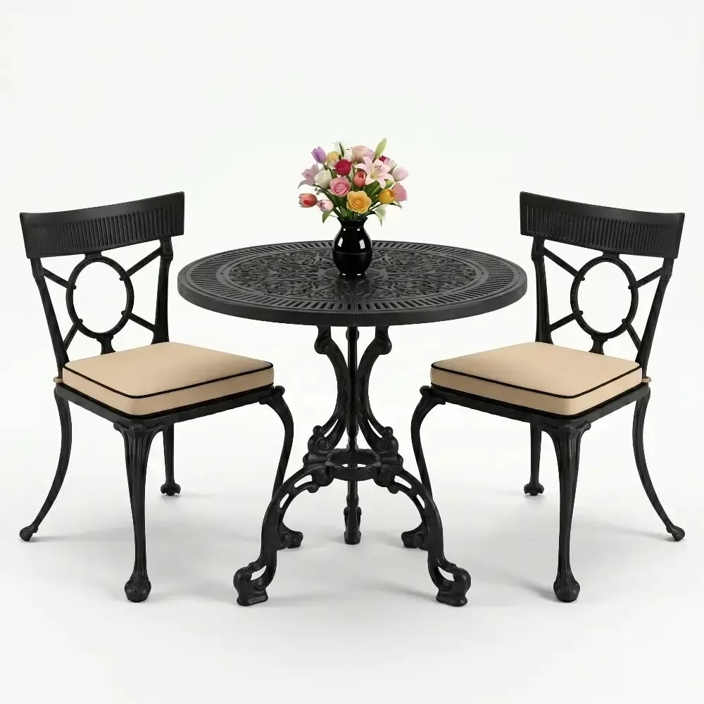 Ensemble de chaises en fer forgé en aluminium pour 2 personnes Akbrella World AKB-879
