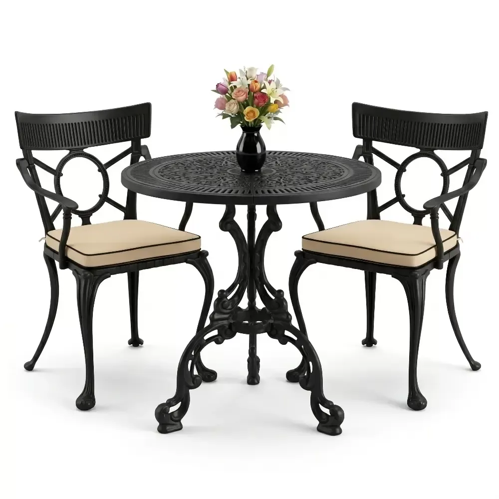 Ensemble de chaises en fer forgé en aluminium pour 2 personnes Akbrella World AKB-878