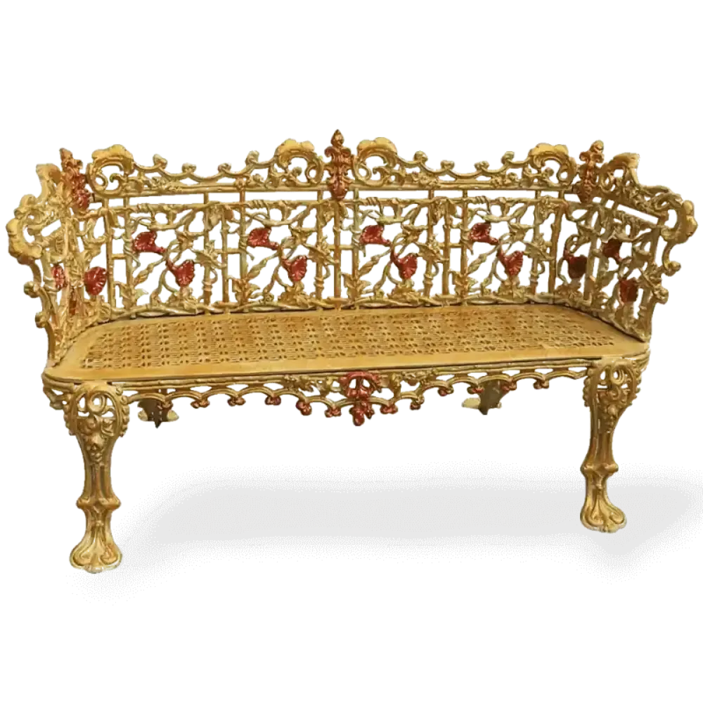 Құйылған темір алюминий құйма оттоман орындық орындық 155x40x82 cm Akbrella World AKB-192
