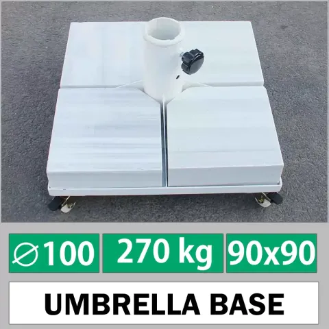 270 kg Marble Weighted 90x90 cm дөңгелектері бар қолшатыр роллеркостері Akbrella World AKB-97
