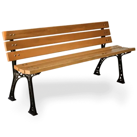 Алюминий құйма аяқтары бар ағаш орындық 145x50x70 cm Akbrella World AKB-196