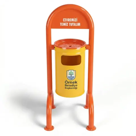 Басылған 4 аяқты торлы металл қоқыс жәшігі 117x44x28 cm Akbrella World AKB-366