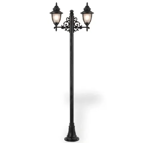 Екі шам алюминий құйма жарықтандыру бағанасы 260x90 cm Akbrella World AKB-319