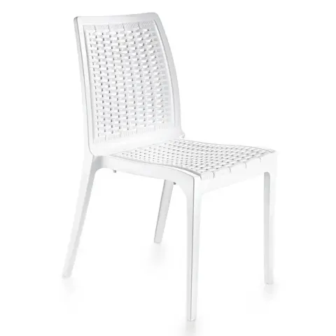 Крем тірек пластик ротанг орындық 2523 Akbrella World AKB-767 – Ақ