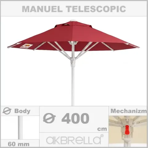 Қолмен жасалатын телескопиялық бақша қолшатыр диаметрі 4m Akbrella World AKB-78