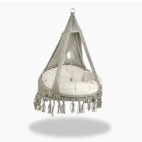 Тоқылған силикон жастықшалы балкондық әткеншек 255x210x155 cm Akbrella World AKB-651