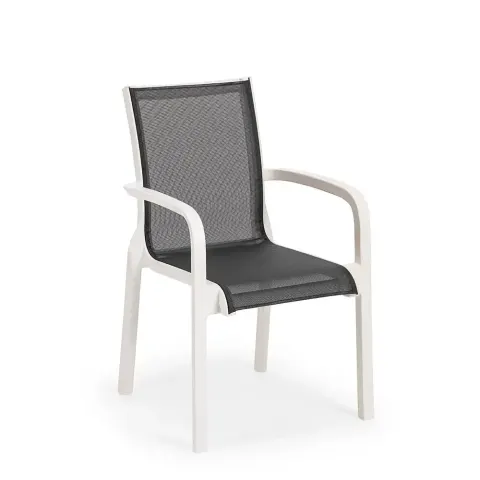 Пластик торлы диван 11 қара / ақ 2528 Akbrella World AKB-806