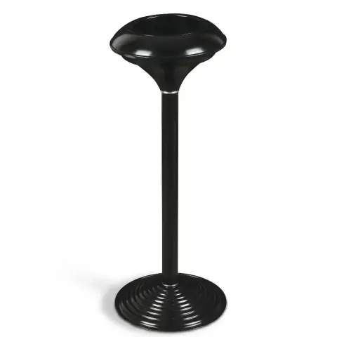 Ашық көзге арналған қара металл люкс тұрып тұрған күлсалғыш 28x65 cm Akbrella World AKB-410