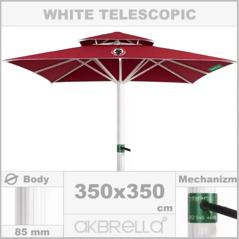 Телескопиялық Кафе Қолшатыр 350x350cm Akbrella World AKB-16