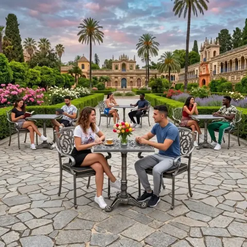 2 Seater Aluminum Die Casting Table Chair Set Akbrella World AKB-848 – Wrought iron square silver silver on the street
