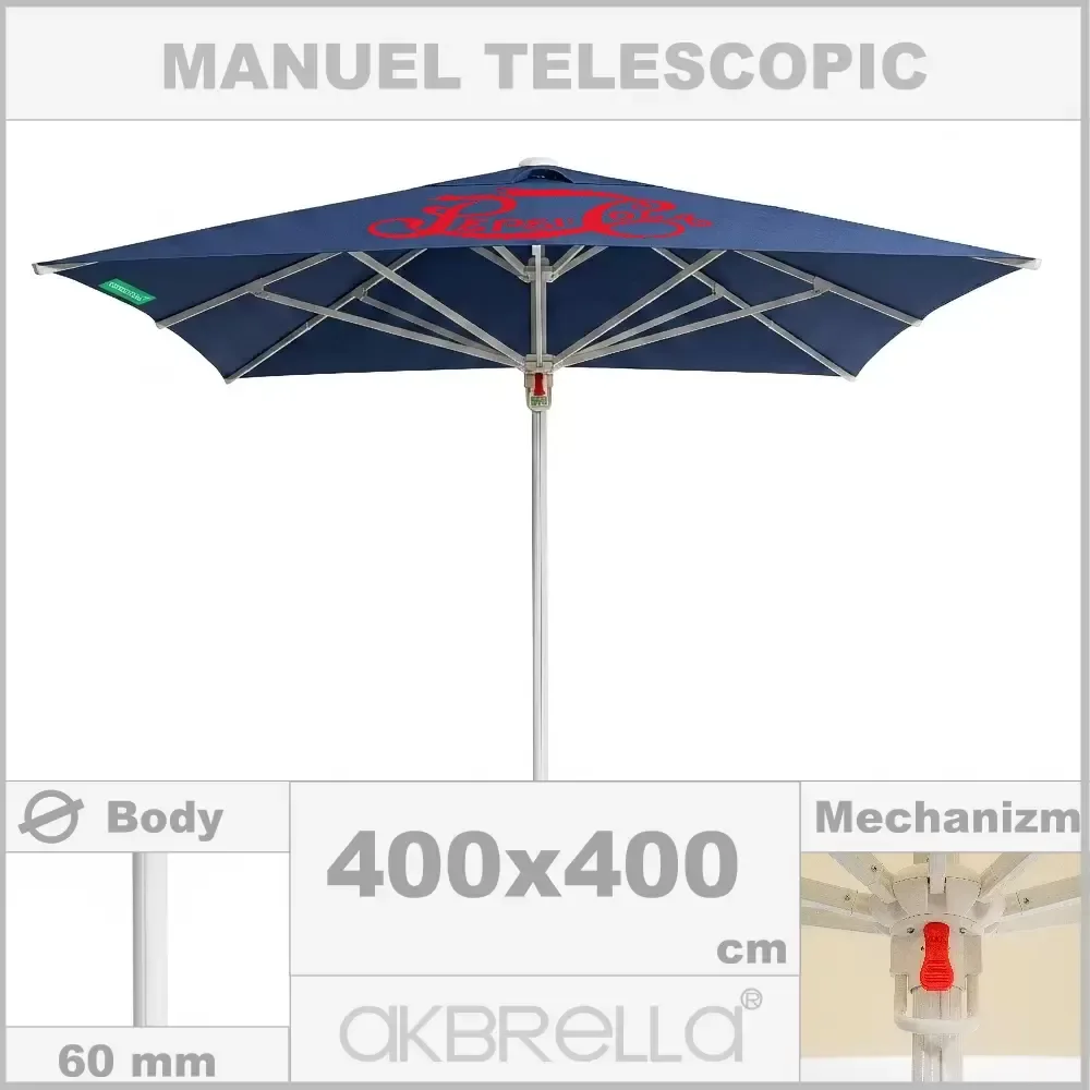 Қолмен телескопиялық бақша қолшатыр 4x4m Akbrella World AKB-81
