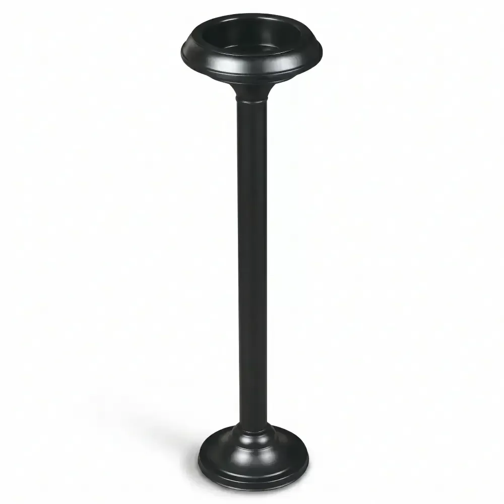 VIP кеңістігіне арналған металл аяқты қара күлсалғыш 18x60 cm Akbrella World AKB-413