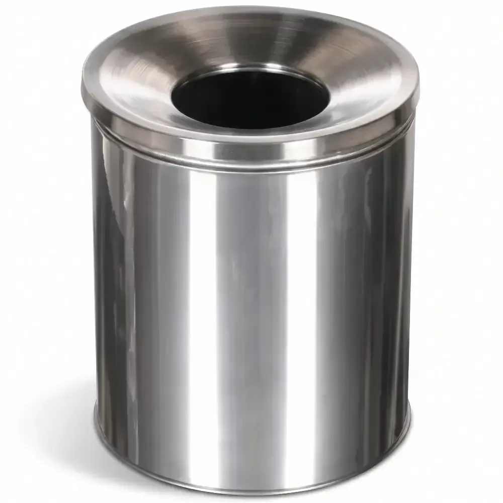 Тот баспайтын дөңгелек металл цилиндрлі Wc қоқыс жәшігі 20x26 cm Akbrella World AKB-409