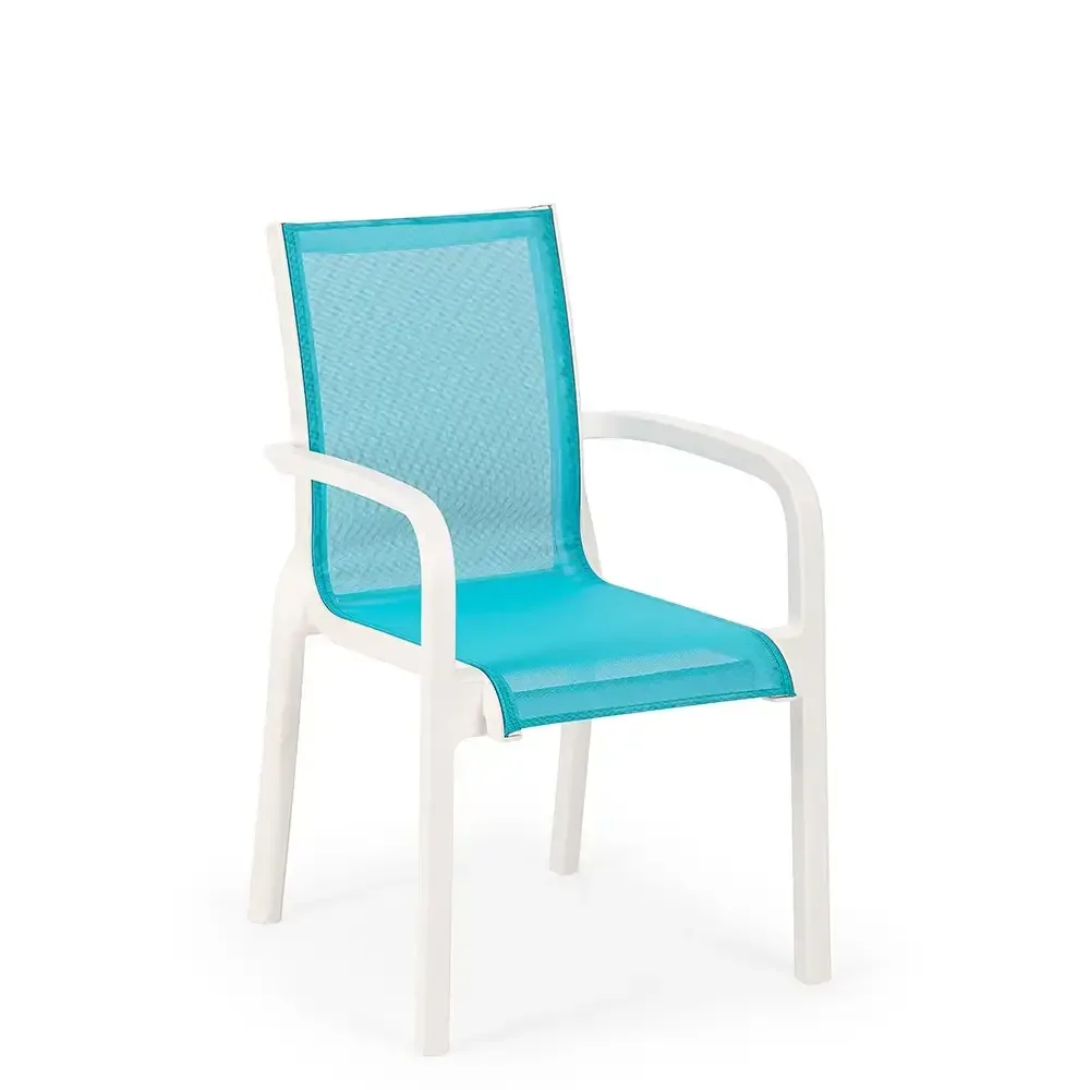 Plastic Mesh Sofa 7 Turquoise / White 2528 Akbrella World AKB-805