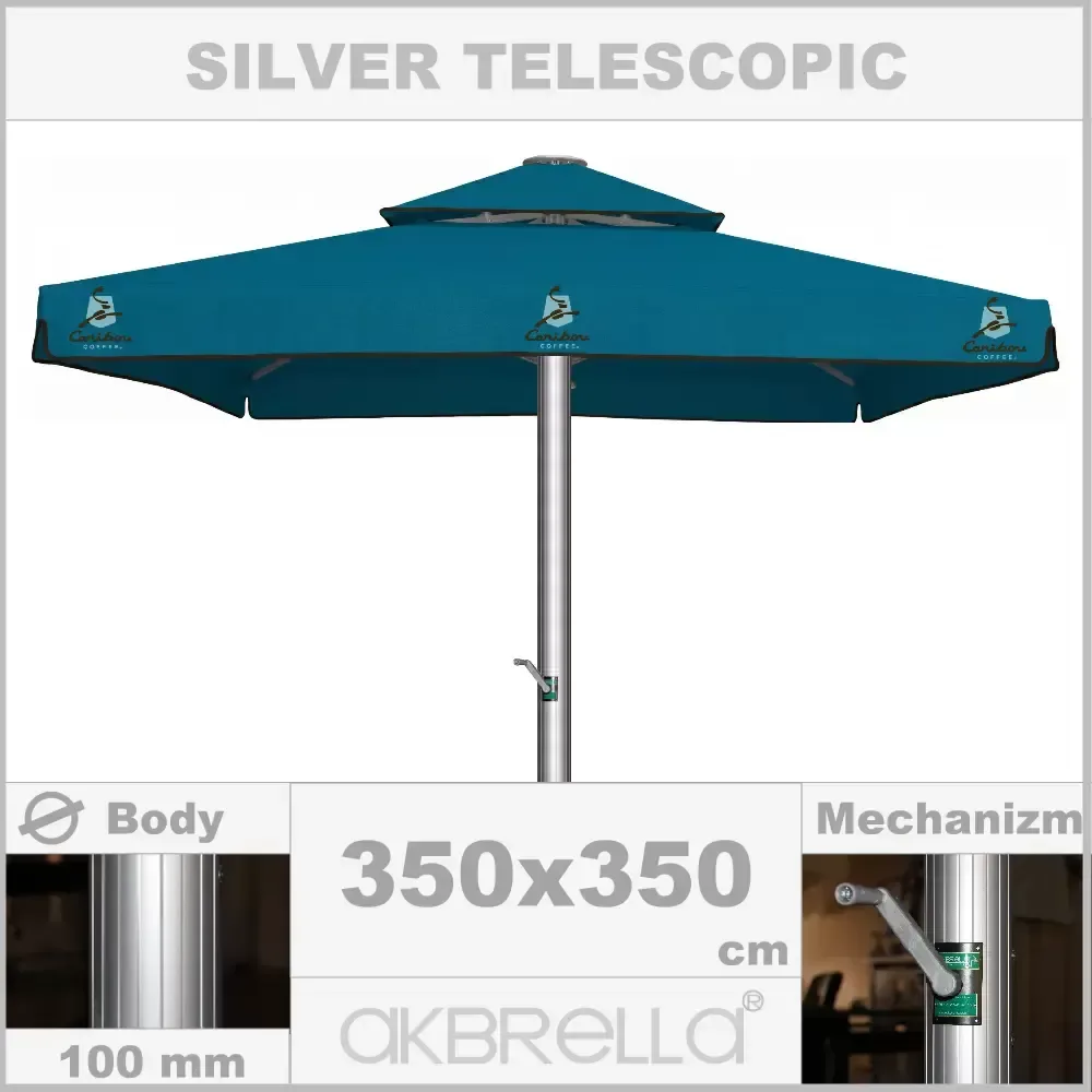 Телескопиялық бақша қолшатыр 350x350cm Akbrella World AKB-03