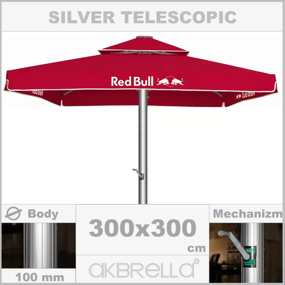 Телескопиялық бақша қолшатыр 3x3m Akbrella World AKB-01