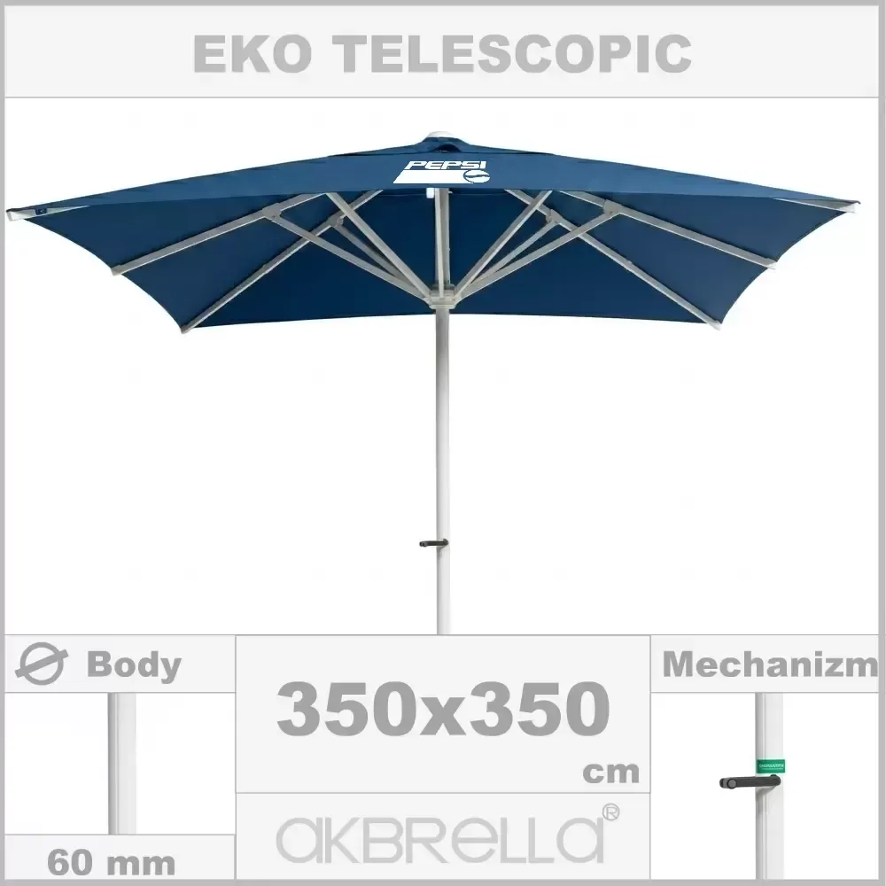 Телескоптық Gear Cafe Қолшатыр 350x350cm Akbrella World AKB-535